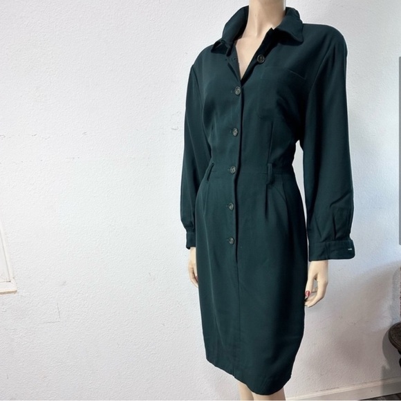 STUDIO 121 button half front long sleeve green 14 - Picture 3 of 16